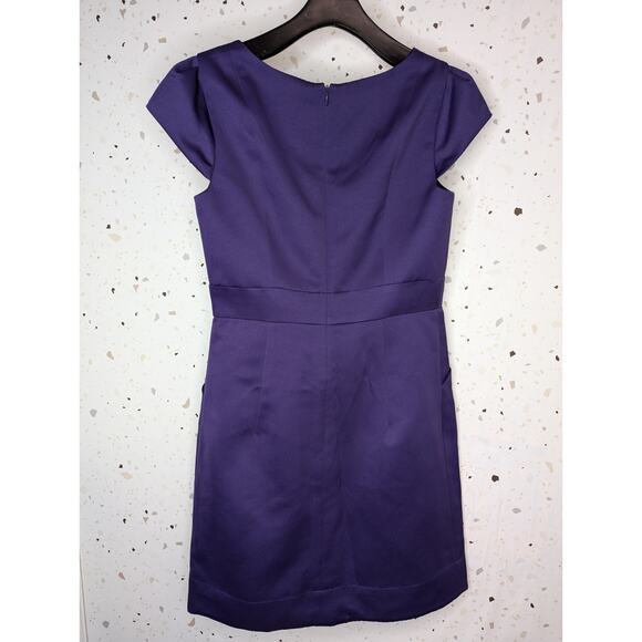 Shoshanna Royal Purple Sheath Dress Square Neck Pockets Size 8 EUC - Picture 4 of 7